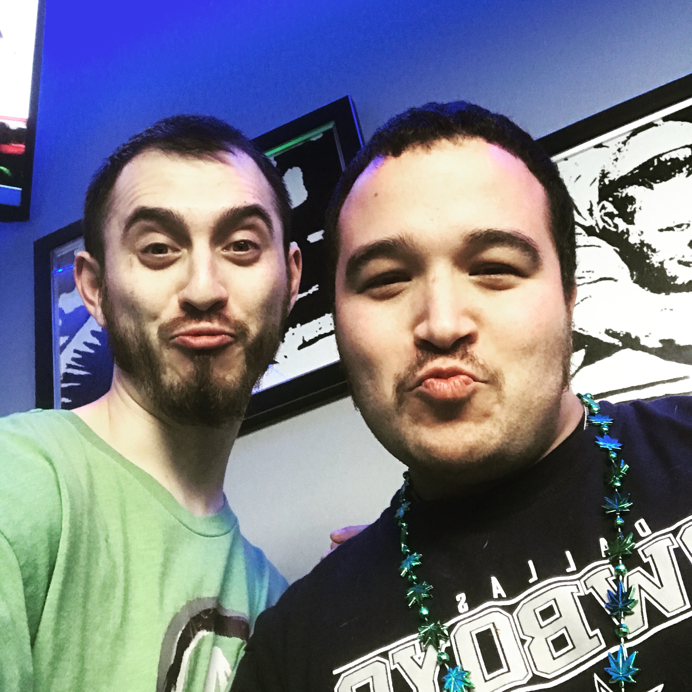 Brandon and Isaac duckface selfie